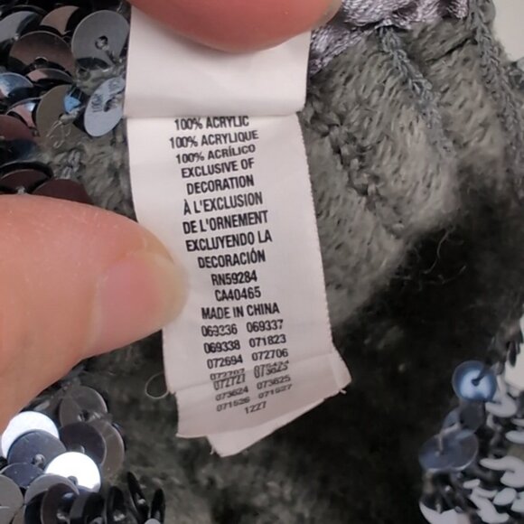 3/$20 Childrens Place Sequin Beret Hat Gunmetal Silver Gray Party Fashionista - Picture 9 of 11